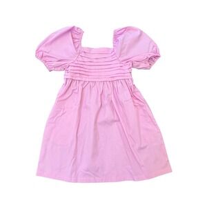Copper Key Girls Pink Puff Sleeve Pintuck Smocked Dress Size 5